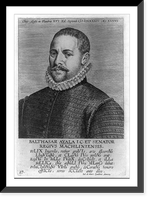 Balthasar Ayala, 1548-1584, bust portrait, facing left Classic, Historic Print