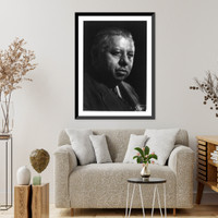 Historic Framed Print, [Julian R. Caceres, bust portrait, facing right],  17-7/8" x 21-7/8"