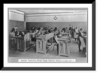 Manual Training Room, High School, Holyoke, Mass, Antique Poster