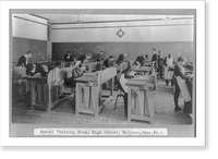 Manual Training Room, High School, Holyoke, Mass, Antique Poster