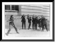 6 senators being led in physical exercises by Benarr Macfadden, Antique Print
