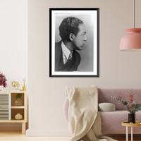 Langston Huges, 1902-1967, head and shoulders portrait, facing right, Historic Reproduction