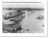 Changing draw span of Wabash R.R. Bridge, Hannibal, Mo., Sept. 5, 1913, Historic Reproduction