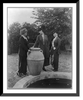 Conn. - Greenwich - garden of John Baxter home: 3 women of fashion posed by urn Classic, Historic Print