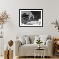 Historic Framed Print, [Morris Sheppard, head-and-shoulders portrait, seated at desk, facing right],  17-7/8" x 21-7/8"