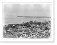 Guam - Agana - ca. 1912: birds-eye view looking toward bay, Vintage Wall Art