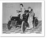A 1902 or 03 Cadillac runabout shown as it will appear in the Antique Automotive Exposition during the Golden Jubilee celebration in Detroit, May 29 to June 9, Antique Print
