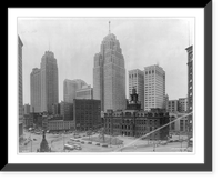Michigan - Detroit - view of heart of city, Vintage Wall Art