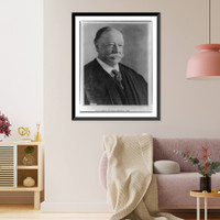 William Howard Taft, 1857-1930, bust portrait, facing left, in judicial robes, Vintage Poster
