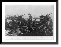 Historic Framed Print, [Russian artillery during WWII: field artillery in action on Moscow front],  17-7/8" x 21-7/8"