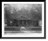 Fort Myer, Va., 1894 - view of large frame house: near view - 2 men sitting on stoop, Antique Print