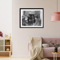 Historic Framed Print, [Clarence Darrow being interviewed by N.Y. press prior to Scopes Monkey-law" trial]",  17-7/8" x 21-7/8"