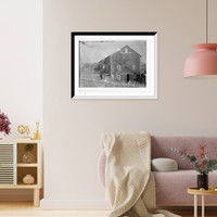 Historic Framed Print, Barn of Morners near Albany,  17-7/8" x 21-7/8"