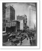 N.Y.C. - Looking down 5th Ave. past Wendel House at corner of 39th St. - busy street scene, Antique Wall Art