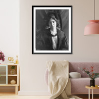 Historic Framed Print, [Alice Paul, head-and-shoulders portrait, facing left, in academic robes],  17-7/8" x 21-7/8"