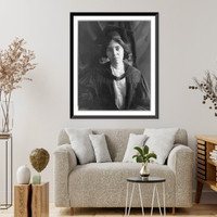 Historic Framed Print, [Alice Paul, head-and-shoulders portrait, facing left, in academic robes],  17-7/8" x 21-7/8"