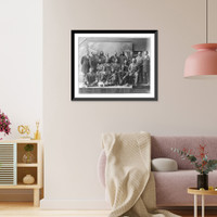 Historic Framed Print, [Plenty Horses' trial, group no. 1],  17-7/8" x 21-7/8"