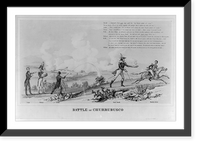 Historic Framed Print, Battle of Churrubusco,  17-7/8" x 21-7/8"