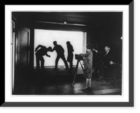 Historic Framed Print, [Dr. C. Francis Jenkins, noted inventor and television pioneer, directing a scene in his new studio in Washington, D.C.,,  17-7/8" x 21-7/8"