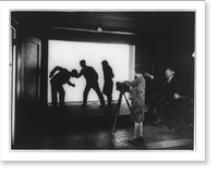 Historic Framed Print, [Dr. C. Francis Jenkins, noted inventor and television pioneer, directing a scene in his new studio in Washington, D.C.,,  17-7/8" x 21-7/8"