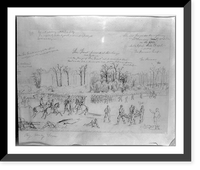 Historic Framed Print, The Last charge at the Battle of Shiloh, April 7, 1862,  17-7/8" x 21-7/8"