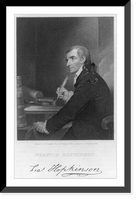 Historic Framed Print, [Francis Hopkinson, 1737-1791, half-length portrait, seated, facing left],  17-7/8" x 21-7/8"