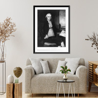 Historic Framed Print, [Oliver Ellsworth, 1745-1807, three-quarter length portrait, seated, facing right],  17-7/8" x 21-7/8"