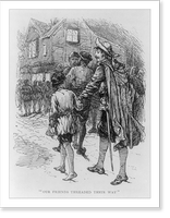 Miles Herndon and the Prince walking along street, Historic Print