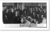 Mr. Harding's first conference with the newspapermen after his election, Antique Poster