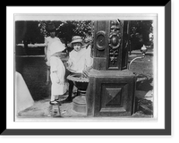 Children at a water fountain, probably in a Washington, D.C., park, Antique Poster