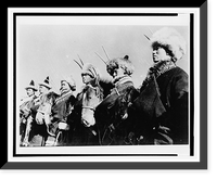 Historic Framed Print, [From China at War" series,  1937-1945: Chinghai recruits lining up (V-460)]",  17-7/8" x 21-7/8"