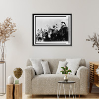 Historic Framed Print, [From China at War" series,  1937-1945: Chinghai recruits lining up (V-460)]",  17-7/8" x 21-7/8"
