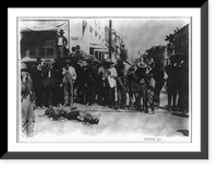 Mexico City - Feb. 1913: group of civilians holding their noses beside charred corpse, Vintage Wall Art