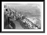 U.S. Navy in action at Vera Cruz, Mexico, 1914: rifle and field gun practice on USS MICHIGAN, Antique Poster
