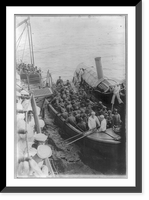 U.S. Navy in action at Vera Cruz, Mexico, 1914: landing craft leaving USS MICHIGAN, Vintage Wall Art