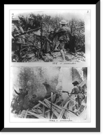 2 photos of German soldiers surrendering to British - one in 1918 and the other in 1943, Vintage Print