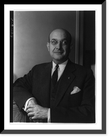 Historic Framed Print, [Louis Arthur Johnson, 1891-1966, head-and-shoulders portrait, facing left],  17-7/8" x 21-7/8"