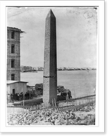 Historic Framed Print, The Obelisk" in its original position at Alexandria,  Egypt",  17-7/8" x 21-7/8"