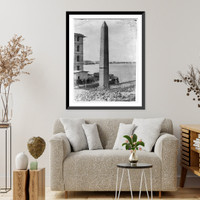 Historic Framed Print, The Obelisk" in its original position at Alexandria,  Egypt",  17-7/8" x 21-7/8"