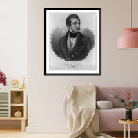 Joseph N Hernandez, First Delegate to Congress from the Territory, and Brigadier General of the Militia of Florida.from life on stone by Chas. Fenderich, Washington City, Antique Wall Art