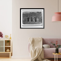 Portraits of Emperor Maximilian of Mexico, Tom&aacute;s Mej&iacute;a, and Miguel Miram&oacute;n and firing squad, superimposed on photograph of their place of execution, at Quer&eacute;taro Vinta