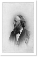 Historic Framed Print, [James Burrill Angell, 1829-1916, head and shoulders, left profile],  17-7/8" x 21-7/8"