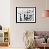 Historic Framed Print, U.S. Naval Academy, Annapolis, Md. 1902?: going aboard the [training] submarine,  17-7/8" x 21-7/8"
