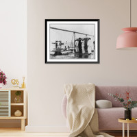 Historic Framed Print, U.S. Naval Academy, Annapolis, Md. 1902?: Target practice at sea,  17-7/8" x 21-7/8"
