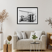 Historic Framed Print, U.S. Naval Academy, Annapolis, Md. 1902?: Target practice at sea,  17-7/8" x 21-7/8"