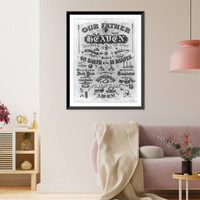 Our father who art in Heaven..designed by W.A. Welsher. Classic, Antique Print