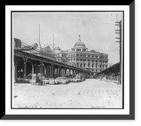 Cuba - Havana - view of elevated railroad looking toward the Lonja" or prduce exchange", Vintage Print