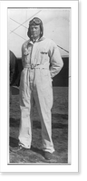 Historic Framed Print, [Charles A. Lindbergh, full, standing, in white flight suit],  17-7/8" x 21-7/8"