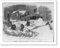 Historic Framed Print, The recent deep snow in Massachusetts: street in New Bedford,  17-7/8" x 21-7/8" Historic Framed Print, The recent deep snow in Massachusetts: street in New Bedford,  17-7/8" x 21-7/8"