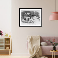 Historic Framed Print, The recent deep snow in Massachusetts: street in New Bedford,  17-7/8" x 21-7/8" Historic Framed Print, The recent deep snow in Massachusetts: street in New Bedford,  17-7/8" x 21-7/8"